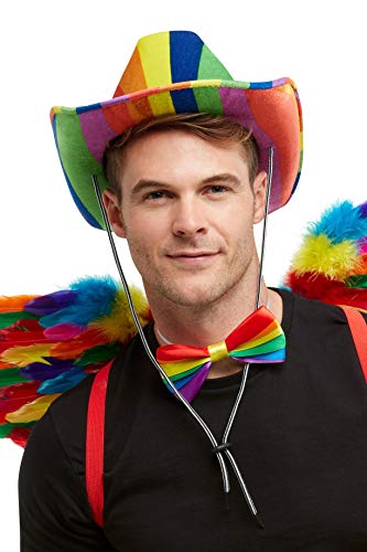 Smiffys 50999 Rainbow Stetson Hat, Unisex Adult, Multi-Colour