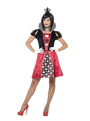 Smiffys 45490 - Ladies Heart Queen Costume, Dress, Crown and Gloves, Size: XL, Red