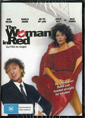 DVD cover for "The Woman in Red" featuring Gene Wilder and a woman in red.