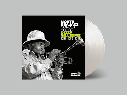 Vinyl record with cover showing Dizzy Gillespie playing trumpet in black and white.