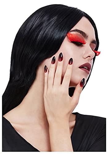 Smiffys Smiffys Make-Up FX, Gothic Eyelash and Nail Set