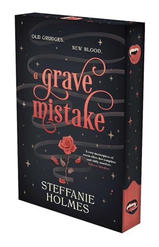 Book cover: “A Grave Mistake Volume 2” with red lips and rose imagery.