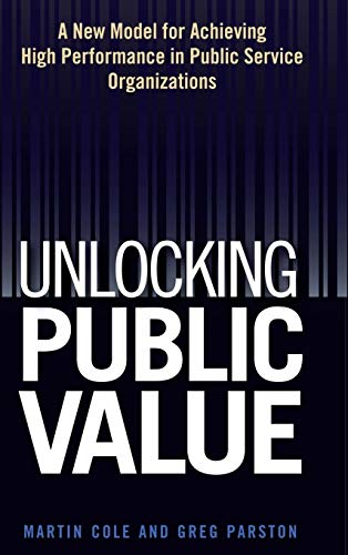 The Public Sector Value Model: A New Model for Achieving High Performance in the Public Service Organizations
