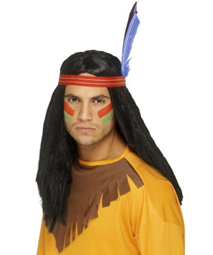 Smiffy's Indian Brave Wig - Black