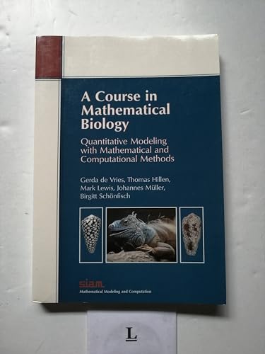 Book cover: "A Course in Mathematical Biology" with images of a lizard and shells.