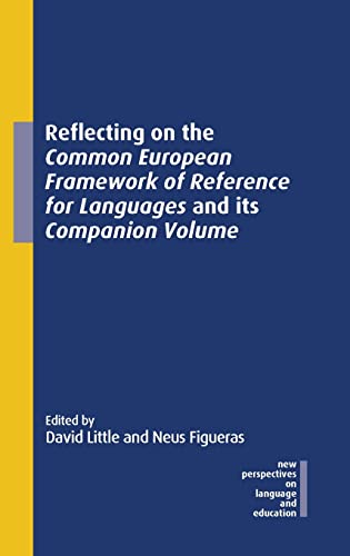 Dark blue book cover with white text: "Reflecting on the Common European Framework...
