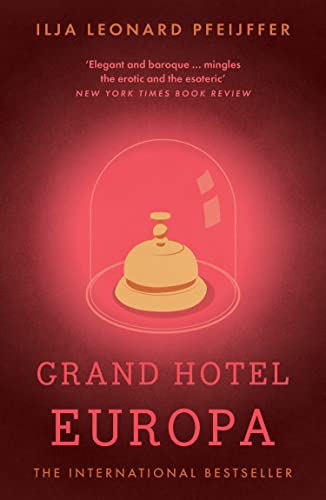 Book cover featuring a hotel service bell under a glass dome on red background.