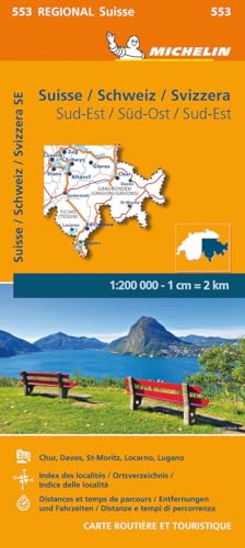 Suisse Sud-Est - Michelin Regional Map 553 : Maps