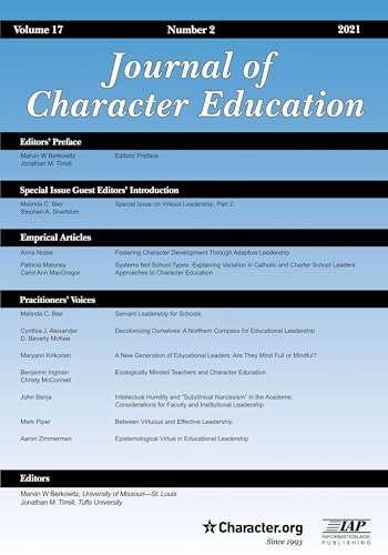Journal of Character Education Vol 17 Issue 1