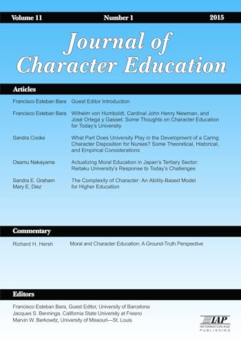 Journal of Character Education Vol 11 Issue 1