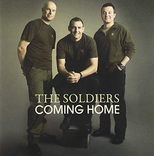 CD cover featuring three men in casual clothing, text “The Soldiers Coming Home”.