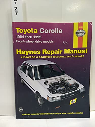 Toyota Corolla Front-Wheel Drive (84 - 92)