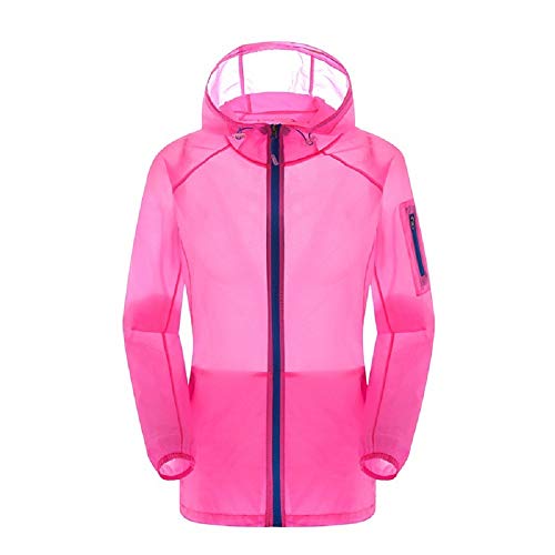 Various - junchuang Unisex Lightweight Waterproof Rainproof Windbreaker Coat Quick Dry Jacket for Running, Hiking, Fishing Pink [VINYL]