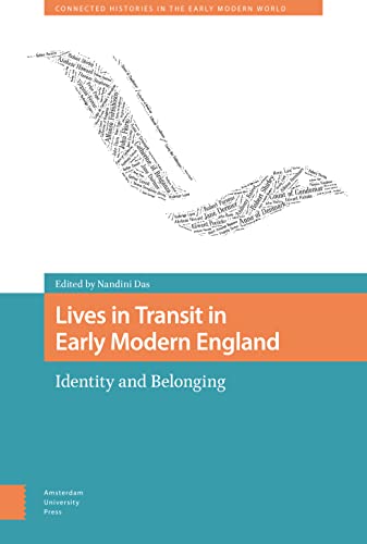 Book cover: “Lives in Transit in Early Modern England” with abstract design.