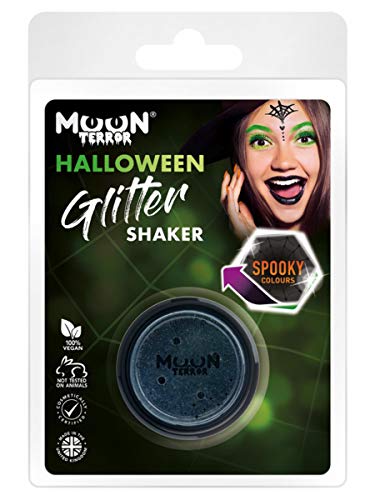Moon Terror Halloween Glitter Shakers Black