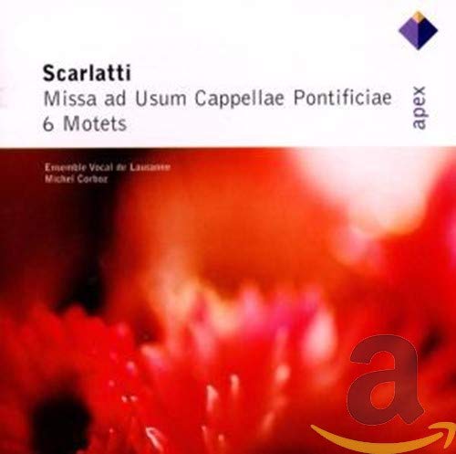 CD cover for Scarlatti’s “Missa Ad Usum Cappellae Pontificiae” with red floral image.