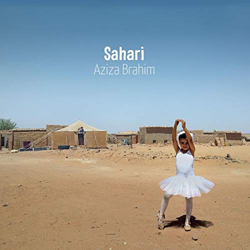 CD cover: young dancer in a white tutu, desert background.