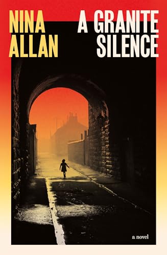 Book cover: dark archway with a lone figure walking towards a distant town.