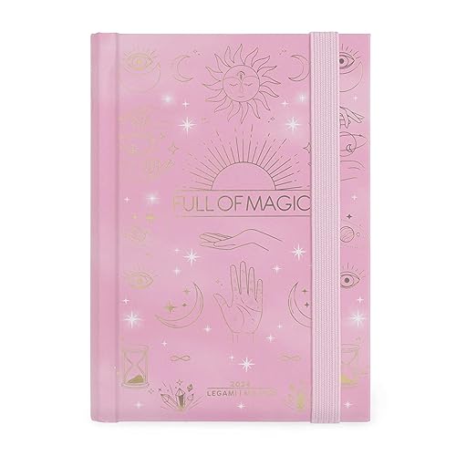 Legami - Small 12 Month Photo Agenda from January 2024 to December 2024, Elastic Closure, Monthly Planner January 2025, Final Pocket, Address Book, 9.5x13.5 cm, Magic Theme