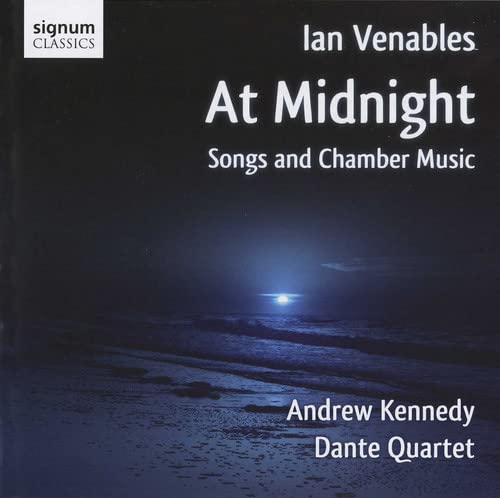 CD cover for Ian Venables’ “At Midnight” with beach scene.