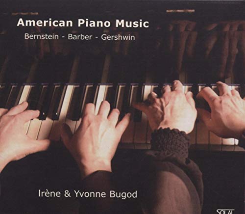 Hands playing a piano, album cover for “American Piano Music.”