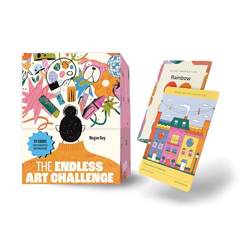 The Endless Art Challenge Card Deck : 90 Creativity Prompt Cards (Overall 25,000 Combinations!) for Never-Ending Art I nspiration (Gift for Creatives)