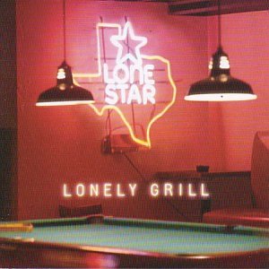 Neon Texas star sign above a pool table and diner booth.