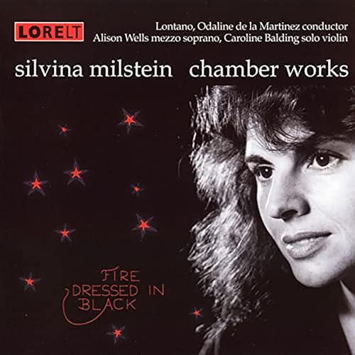 CD cover featuring a portrait of Silvina Milstein with star graphics.