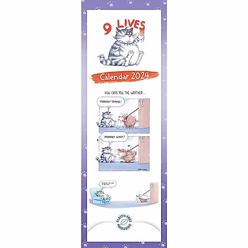 9 Lives Slim Calendar 2024