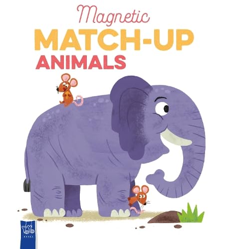 “Animals (Magnetic Match-up)” box with illustrated elephant, mouse, and grass.
