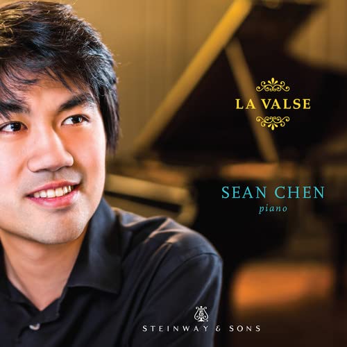 Sean Chen's CD cover featuring his portrait and a grand piano.