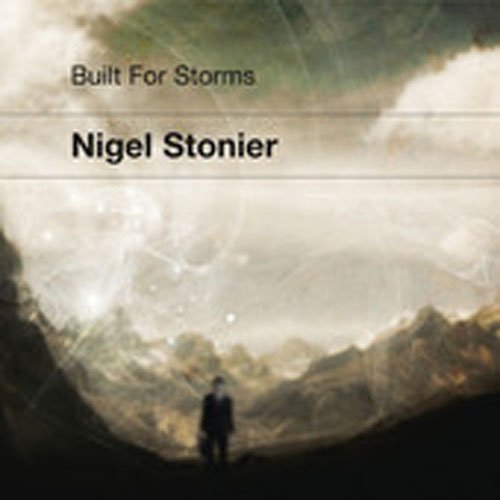CD cover for Nigel Stonier’s “Built For Storms” with a stormy landscape.