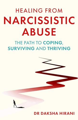 Book cover: "Healing From Narcissistic Abuse" with a red path and small figure.