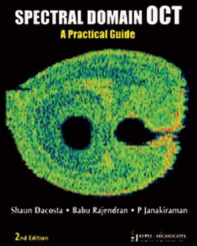 Book cover: "Spectral Domain OCT: A Practical Guide" with eye scan image.
