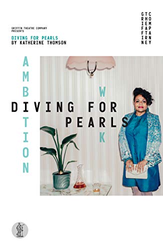 Book cover for "Diving For Pearls" featuring a woman in blue.