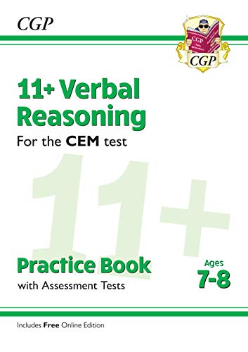 New 11+ CEM Verbal Reasoning Practice Book & Assessment Tests - Ages 7-8 (with Online Edition) (CGP 11+ CEM)