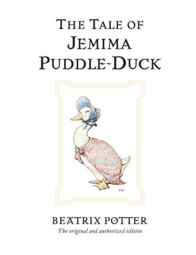 Book cover of The Tale of Jemima Puddle-Duck featuring an illustration of a duck.