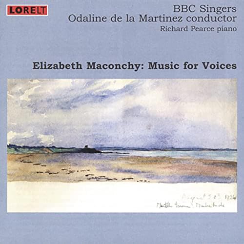 CD cover for “Music for Voices” by BBC Singers, featuring a seascape.
