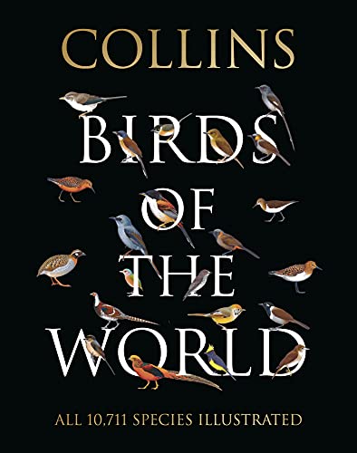Book cover featuring illustrated birds and the title “Collins Birds of the World”.