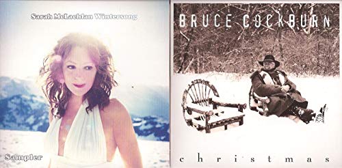 Bruce Cockburn Christmas CD cover showing a man in a hat sitting in snow.