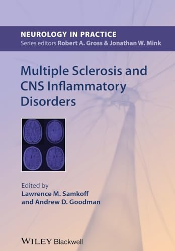 Book cover: “Multiple Sclerosis and CNS Inflammatory Disorders” with brain scan images.