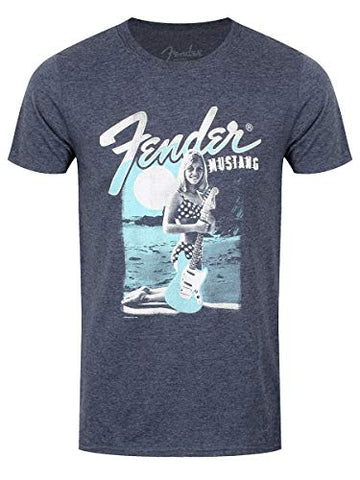 Fender Men's Mustang Girl Blue T-Shirt