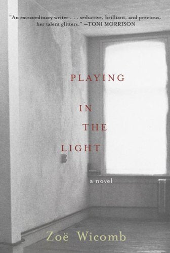 Book cover: "Playing In The Light" by Zoë Wicomb, stark white doorway.