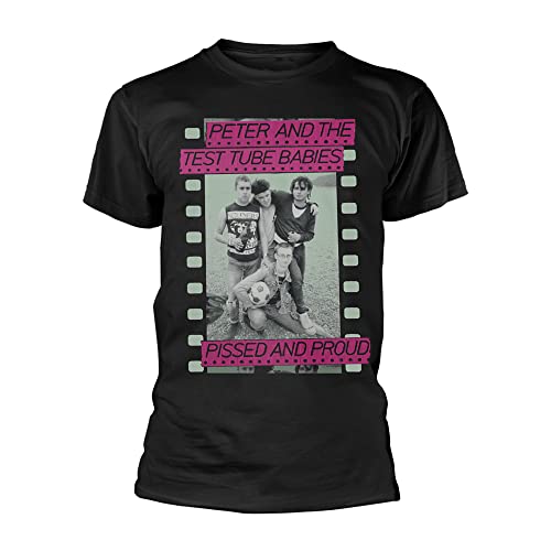 Peter & The Test Tube Babies T Shirt Pissed and Proud Official Mens Black M