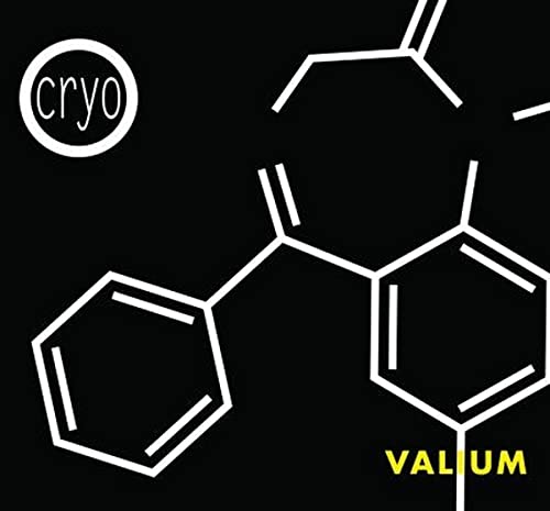 CD cover for “Cryo - Valium” with a white molecular structure design.