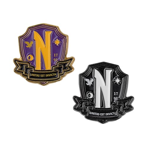 Wednesday Set Of 2 Pin Badge-Nevermore Academy