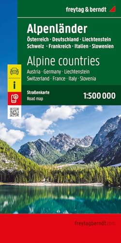 Alpine Countries Road Map : Austria - Germany - Liechtenstein - Switzerland - France - Italy - Slovenia