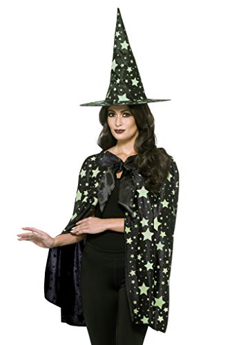 Smiffys 48020 Midnight Witch Kit, Black, One Size