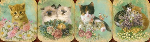 Pocket Note Set of 4 Mini-pads: Vintage Kittens