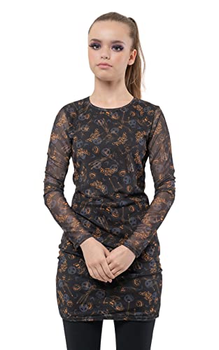 Nightmare Before Christmas - Pumpkin King (Womens Black Mesh Dress) Medium